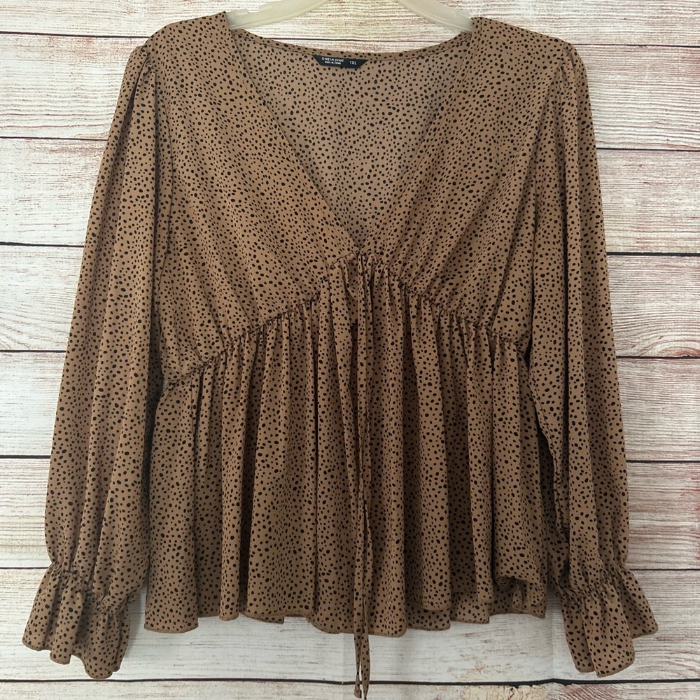 Womens SHEIN cheetah blouse